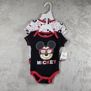 Mickey Mouse 2 Peice Body Suit Set 3-6 Months New With Tag Disney Baby